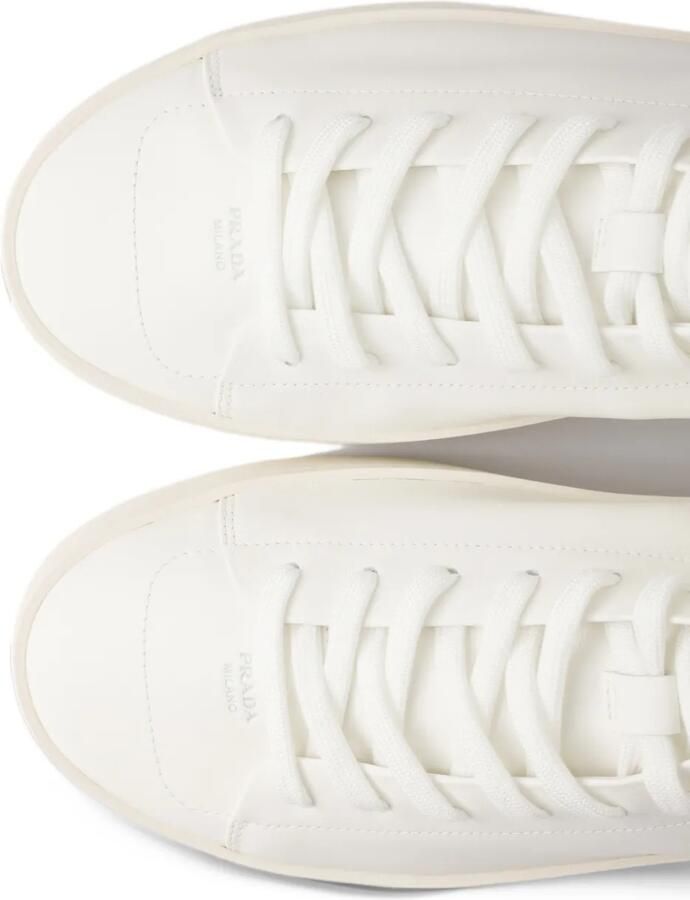 Prada high-top leather sneakers Wit - Foto 2