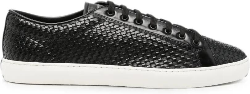 Prada Intreccio geweven sneakers Zwart