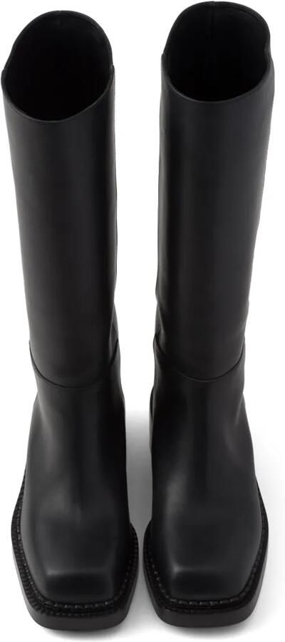 Prada Kniehoge 55 mm leren laarzen Zwart - Foto 4