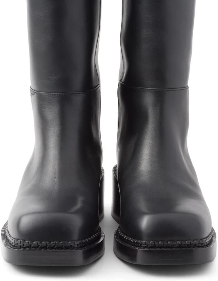 Prada Kniehoge 55 mm leren laarzen Zwart - Foto 2