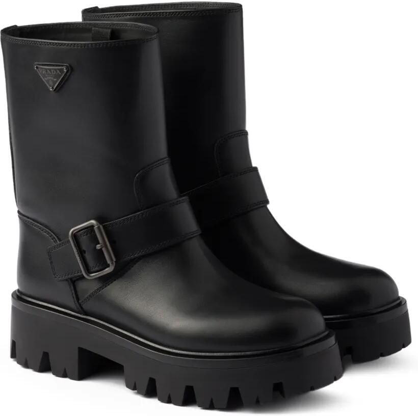 Prada Laarzen met gespsluiting en chunky zool Zwart - Foto 3
