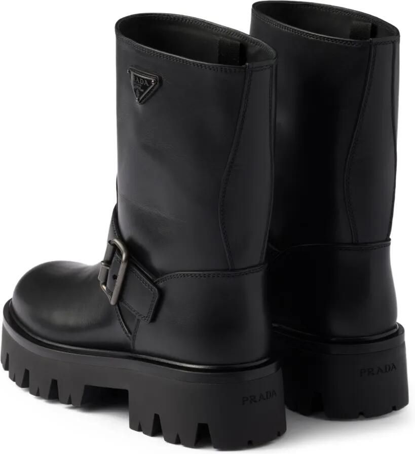Prada Laarzen met gespsluiting en chunky zool Zwart - Foto 2