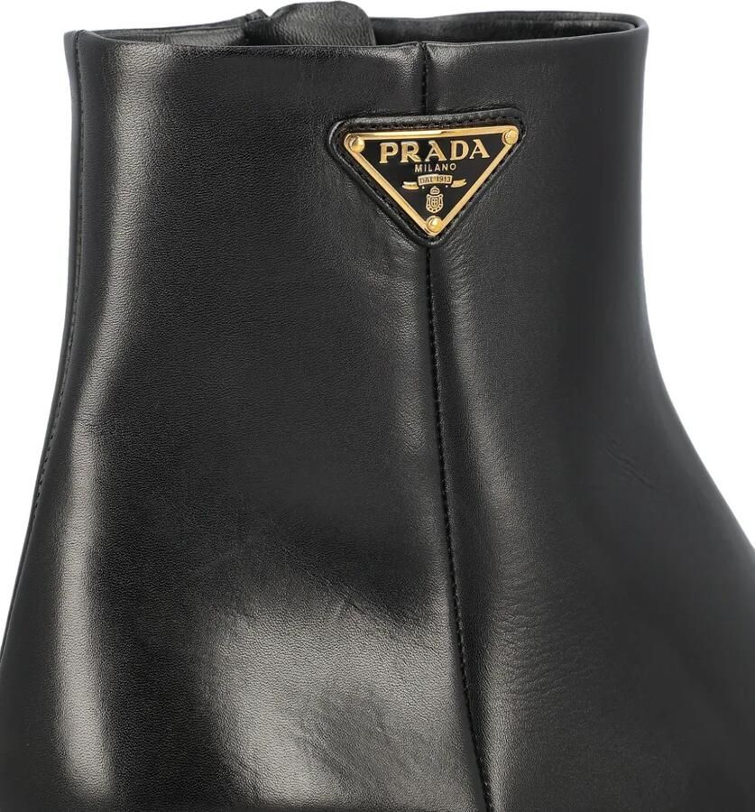 Prada Laarzen met puntige neus en logo Zwart - Foto 2