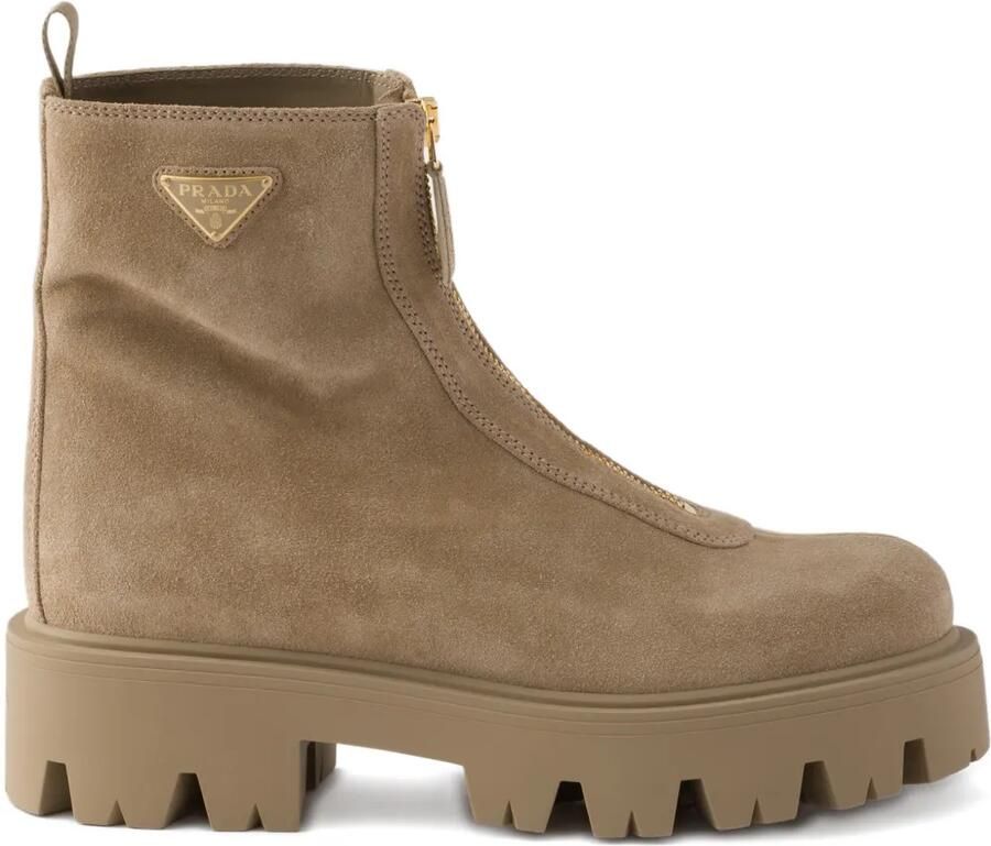 Prada Laarzen met rits Bruin