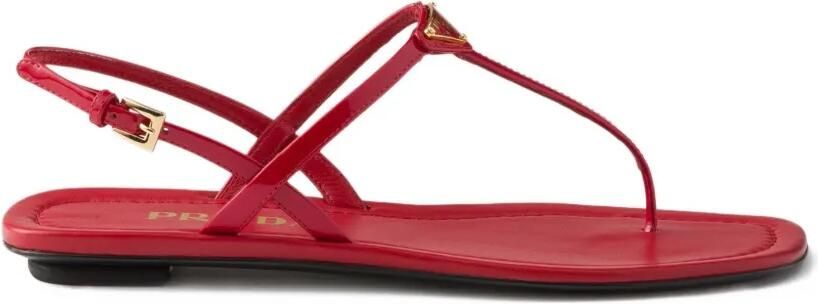 Prada Lakleren sandalen Rood