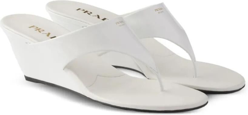 Prada Lakleren sandalen Wit - Foto 5