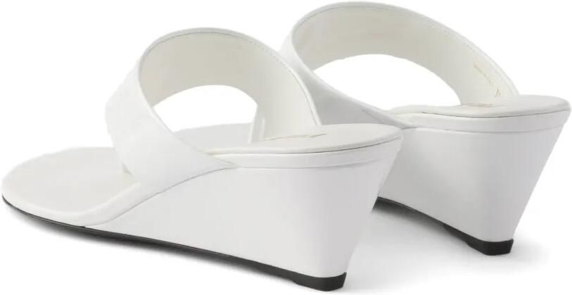 Prada Lakleren sandalen Wit - Foto 4