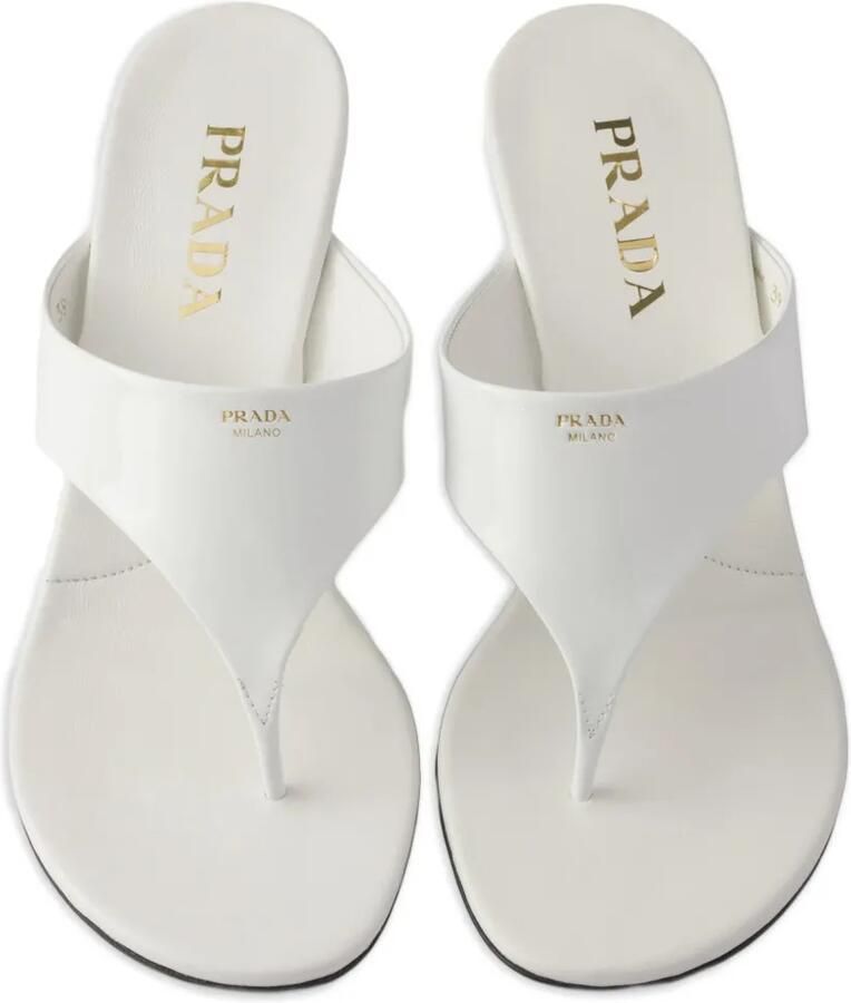 Prada Lakleren sandalen Wit - Foto 2