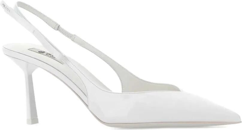 Prada Lakleren slingback pumps Wit - Foto 2