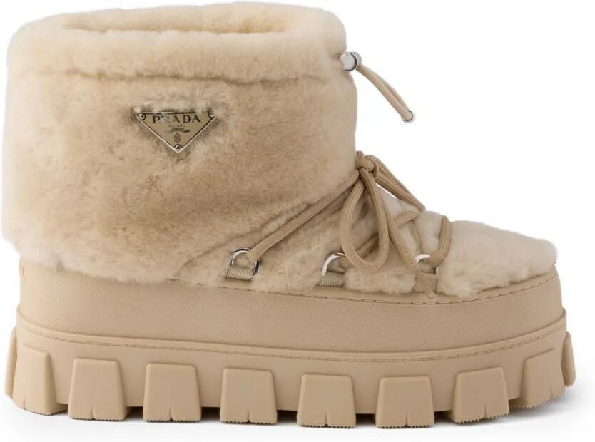 Prada Lammy après-ski laarzen Beige