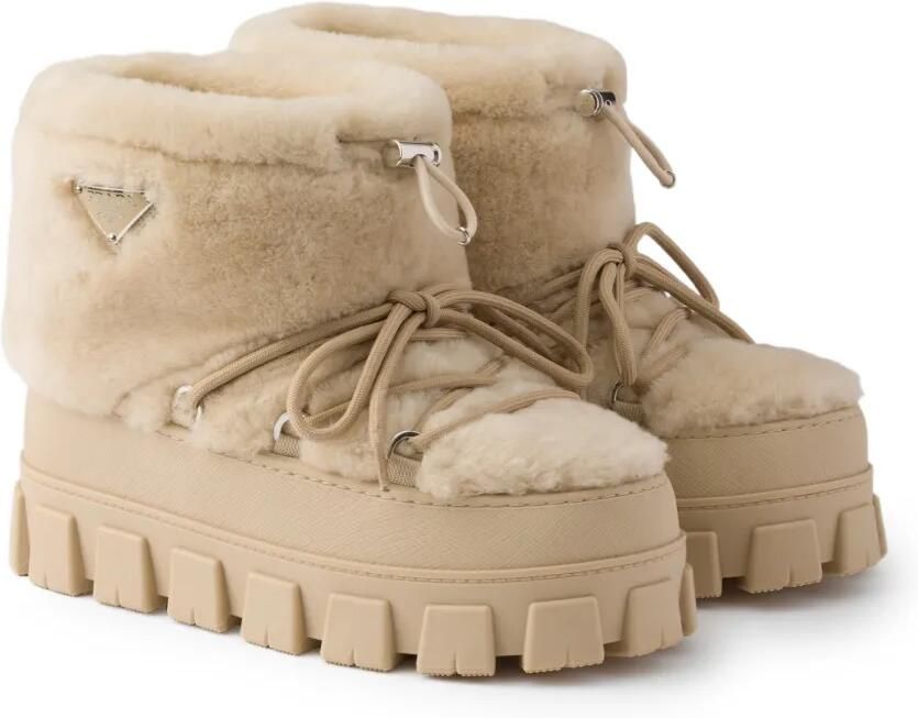 Prada Lammy après-ski laarzen Beige - Foto 4