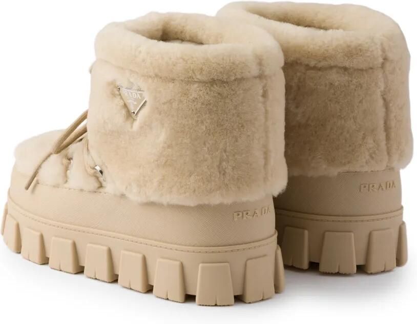 Prada Lammy après-ski laarzen Beige - Foto 5