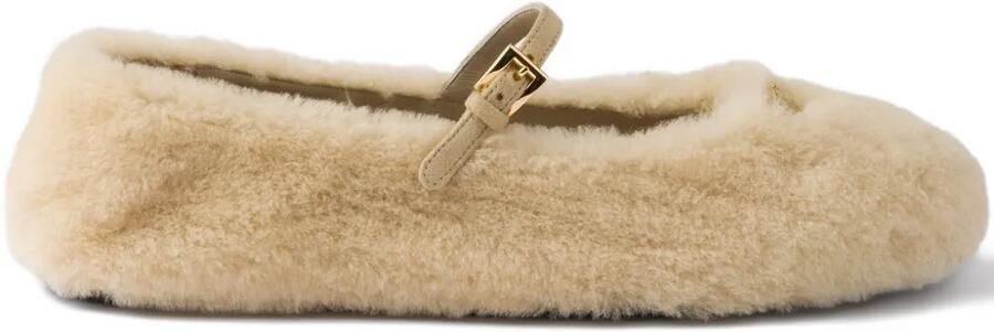 Prada Lammy ballerina's Beige