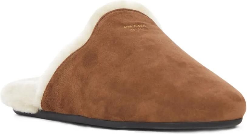 Prada Lammy muiltjes van suède-leer Bruin - Foto 3