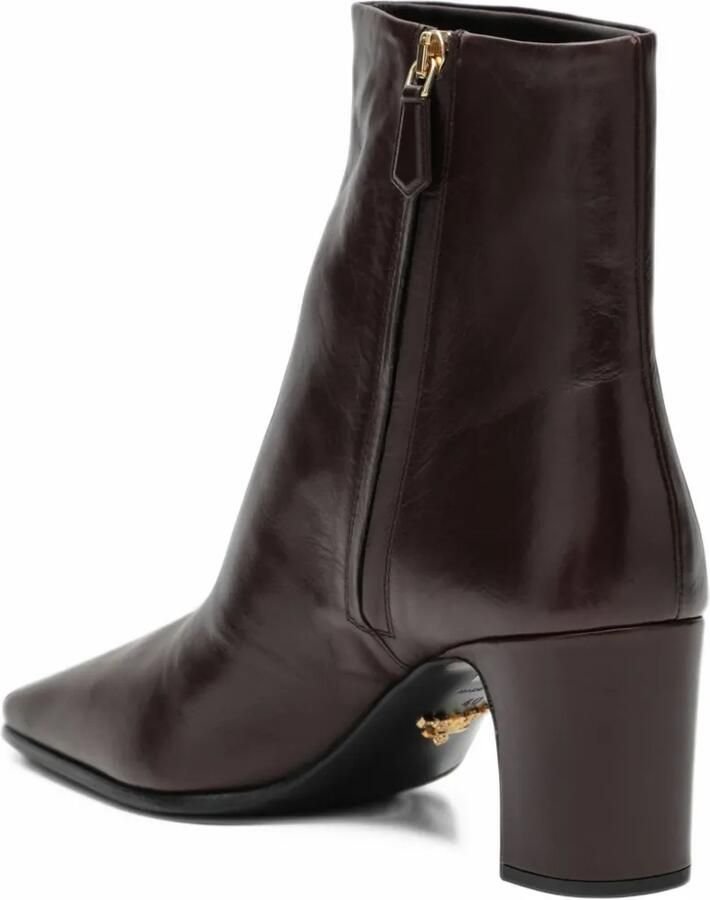 Prada leather booties Bruin - Foto 2
