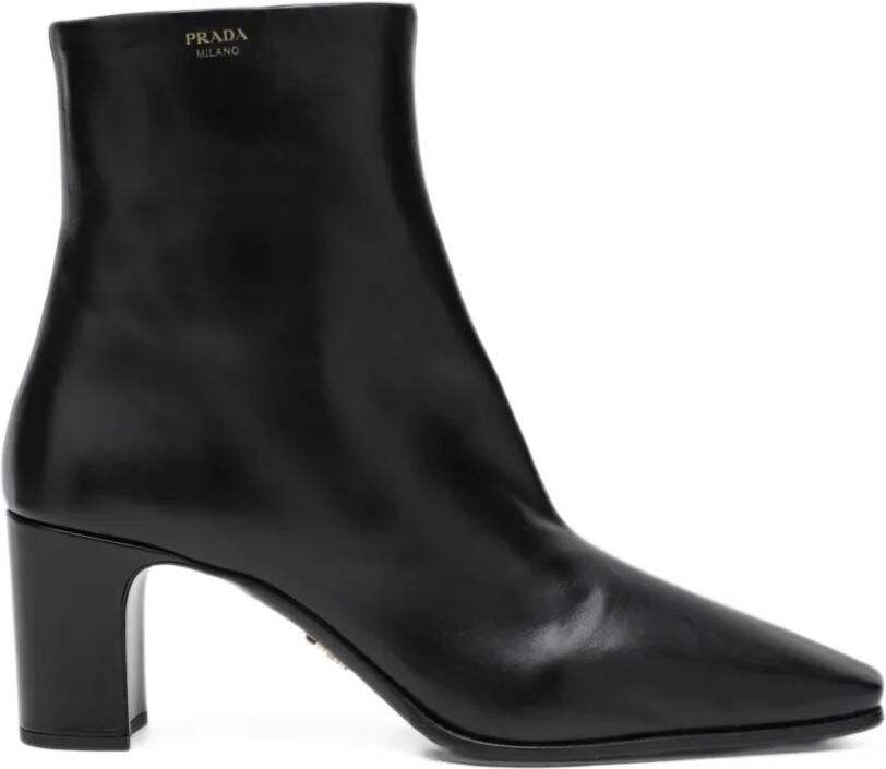 Prada leather boots Zwart