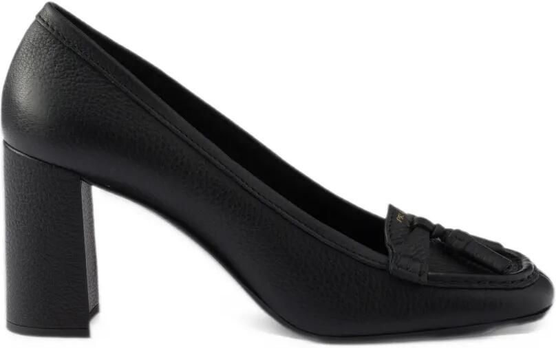 Prada leather heeled pumps Zwart