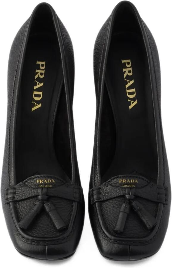 Prada leather heeled pumps Zwart - Foto 3