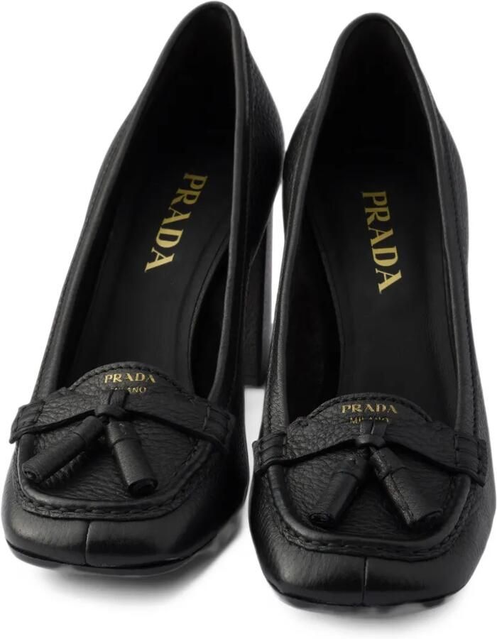 Prada leather heeled pumps Zwart - Foto 2