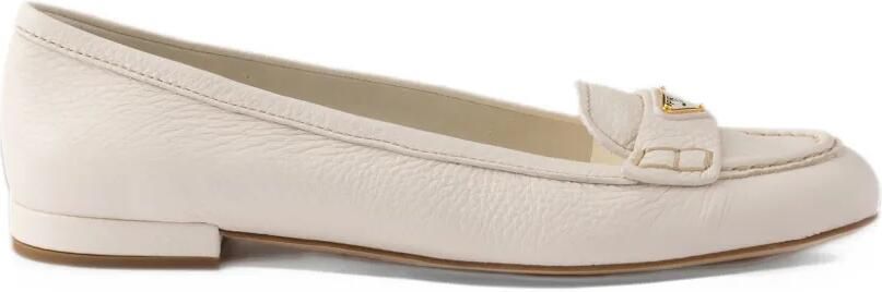 Prada leather loafers Beige