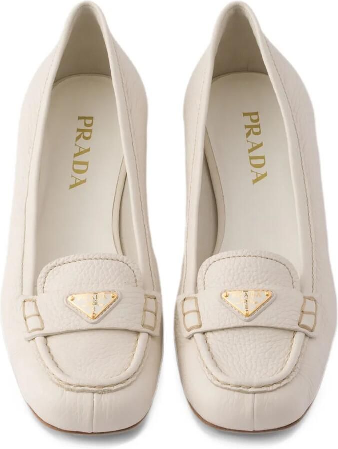 Prada leather loafers Beige - Foto 3
