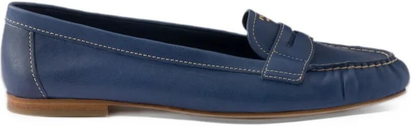 Prada leather loafers Blauw