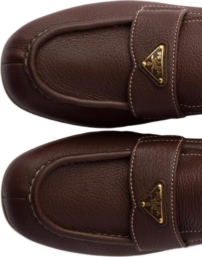 Prada leather loafers Bruin - Foto 2
