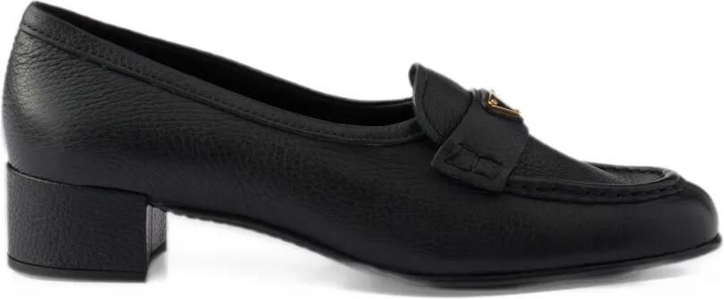 Prada leather loafers Zwart