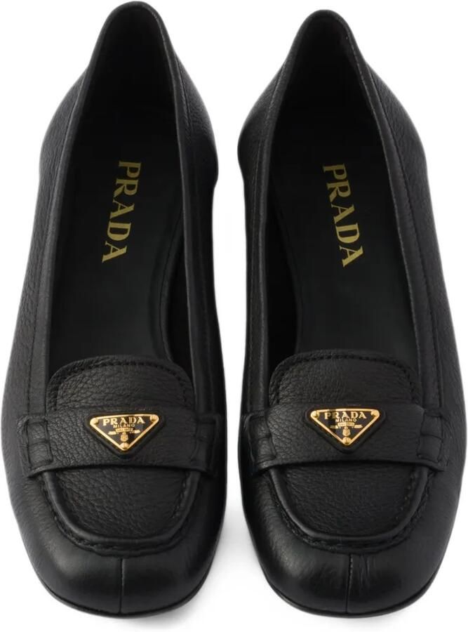 Prada leather loafers Zwart - Foto 2