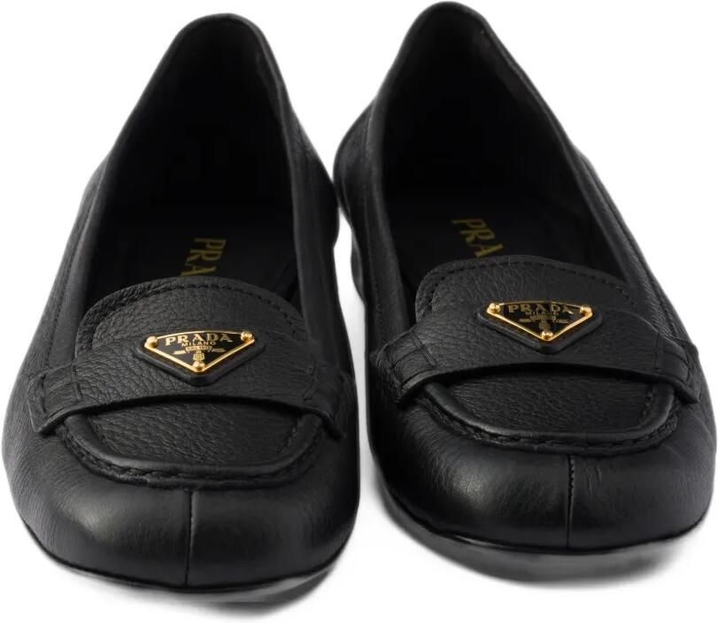 Prada leather loafers Zwart - Foto 3