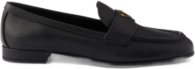 Prada leather loafers Zwart