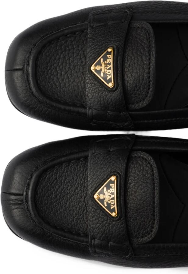 Prada leather loafers Zwart - Foto 4