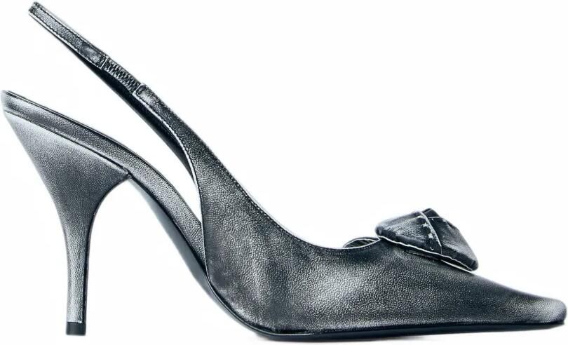 Prada leather slingback pumps Zilver