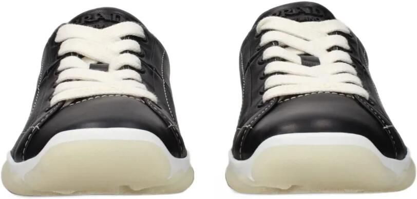 Prada leather sneakers Zwart - Foto 2