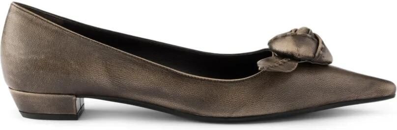 Prada Leren ballerina's Bruin