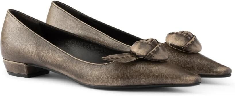 Prada Leren ballerina's Bruin - Foto 5