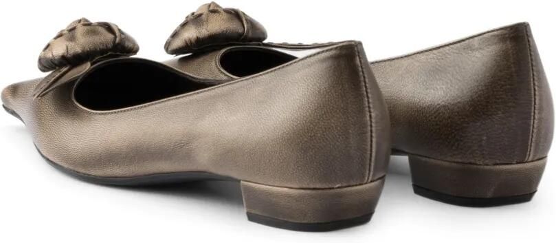 Prada Leren ballerina's Bruin - Foto 4
