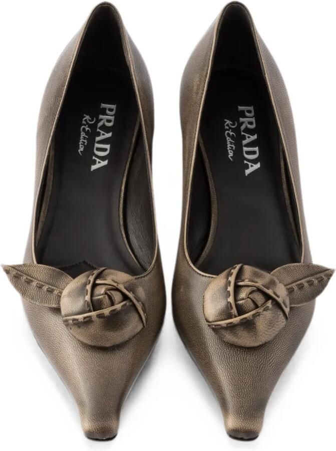 Prada Leren ballerina's Bruin - Foto 2