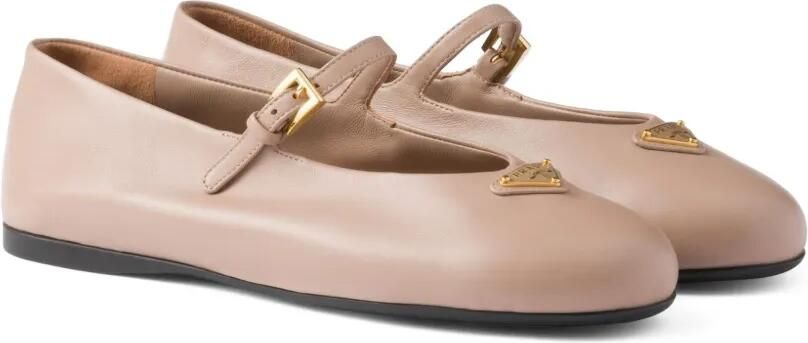 Prada Leren ballerina's Roze - Foto 5