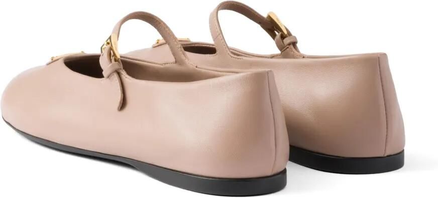 Prada Leren ballerina's Roze - Foto 4