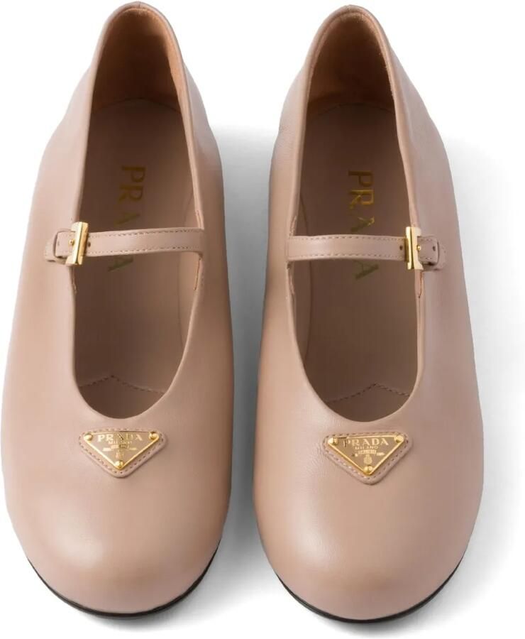 Prada Leren ballerina's Roze - Foto 2
