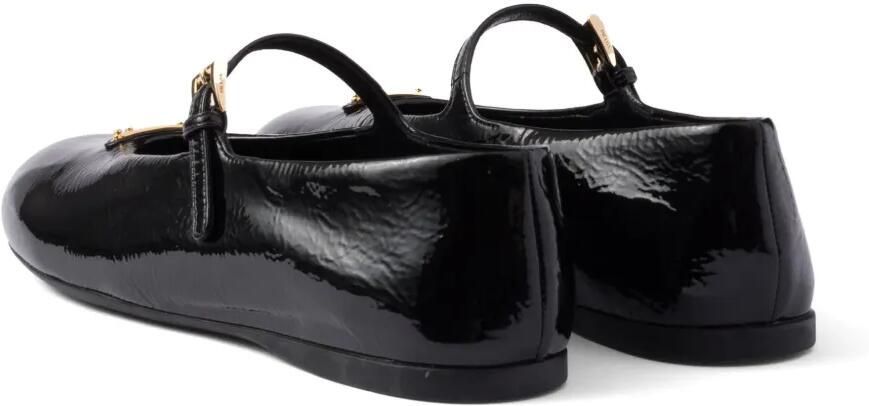Prada Leren ballerina's Zwart - Foto 4