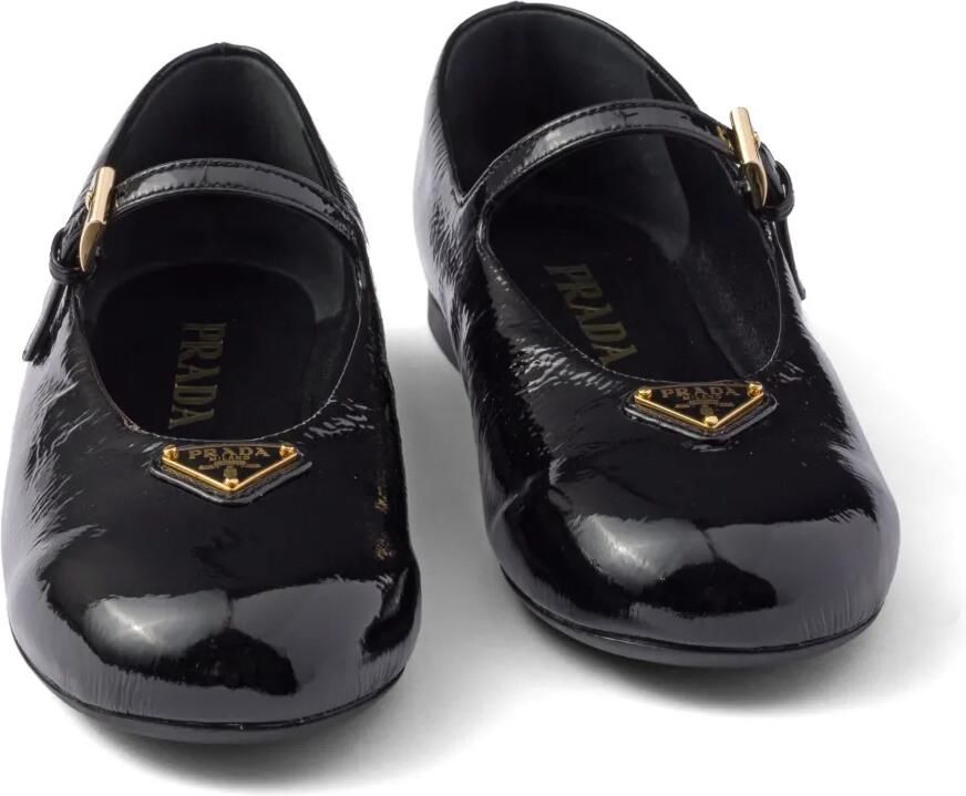 Prada Leren ballerina's Zwart - Foto 3