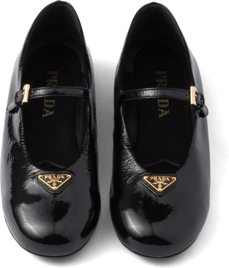 Prada Leren ballerina's Zwart - Foto 2