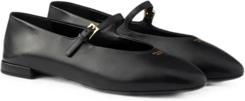 Prada Leren ballerina's Zwart - Foto 5