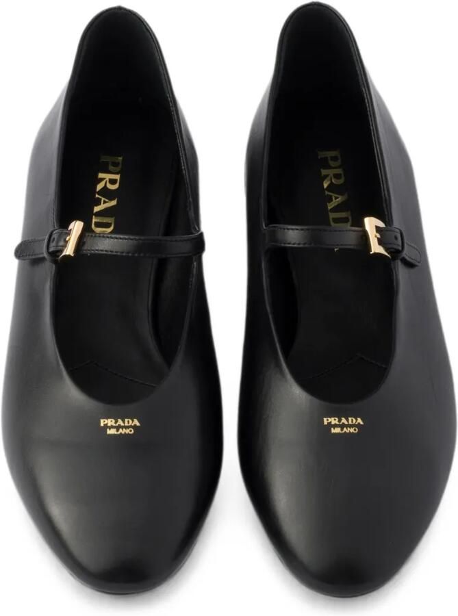Prada Leren ballerina's Zwart - Foto 3