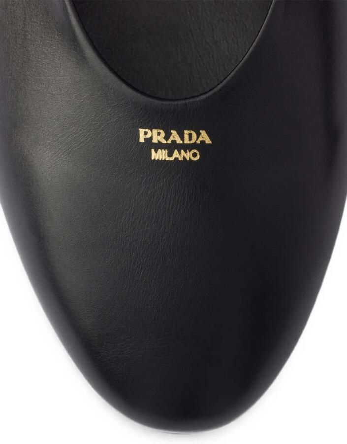 Prada Leren ballerina's Zwart - Foto 2