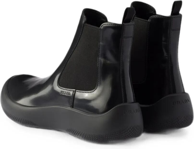 Prada Leren Chelsea boots Zwart - Foto 5