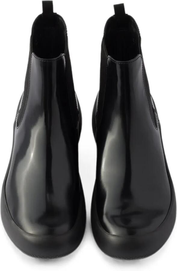 Prada Leren Chelsea boots Zwart - Foto 3