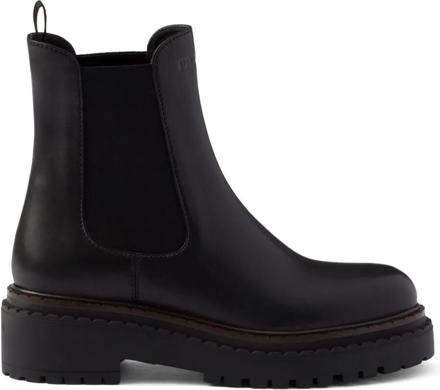 Prada Leren Chelsea laarzen Zwart